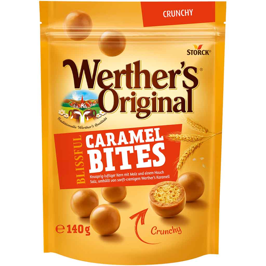 Werthers Original Caramel Bites Crunchy 154g MHD:30.4.25