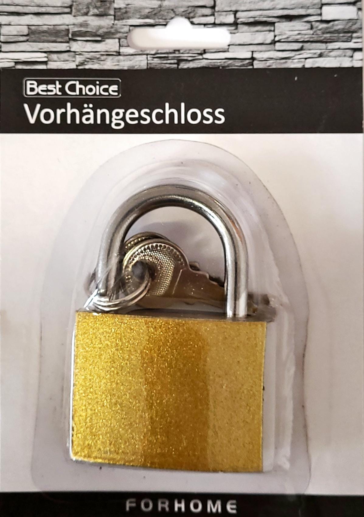 Best Choice Vorhängeschloss Messing mit 3 Schlüsseln MHD:31.1.25
