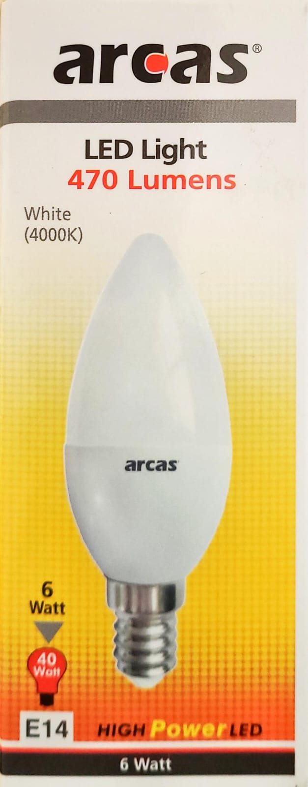 ARCAS LED Birne Filament E14 470 Lumens 4000K 6 Watt