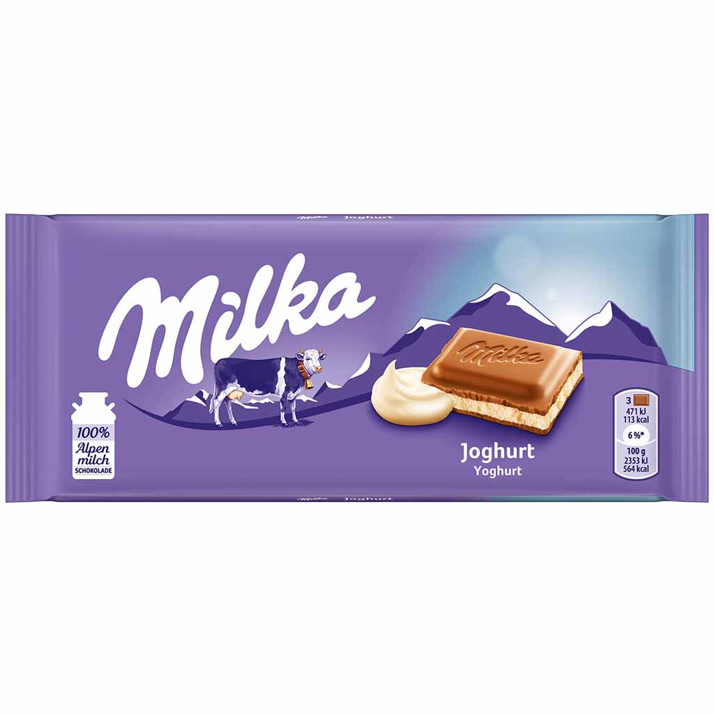 MILKA Tafelschokolade Joghurt 100g MHD:21.6.25