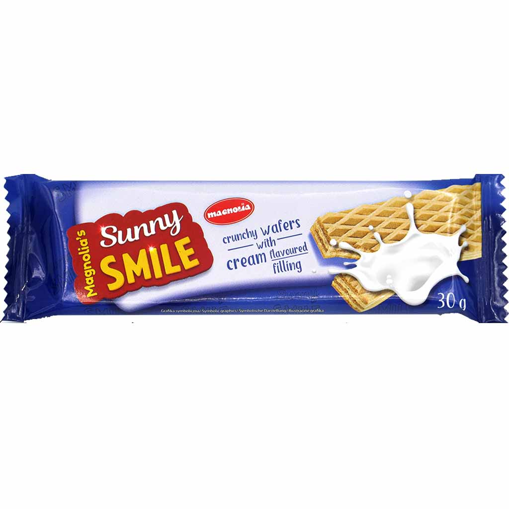 40x Magnolia Sunny Smile Milchcreme Waffeln á 30g=1200g MHD:15.6.21