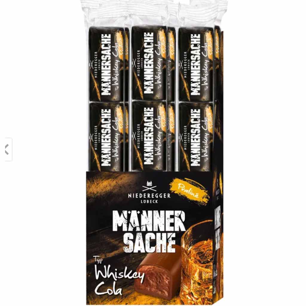 Niederegger Männersache Praline Riegel Whiskey Cola 15x50g=750g MHD:20.2.25