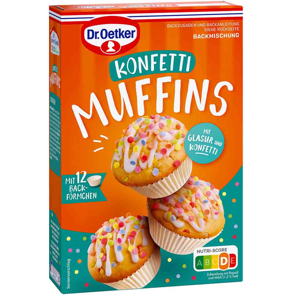 Dr.Oetker Backmischung Konfetti Muffins 360g MHD:30.7.25