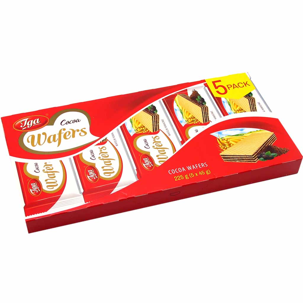 IGA Waffeln Kakaocreme 5er 225g MHD:3.4.25