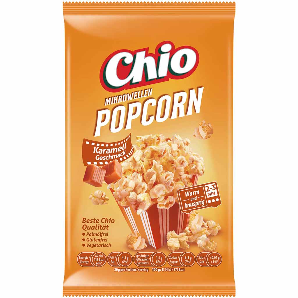 Chio Mikrowellen Popcorn Karamell 100g MHD:3.6.23