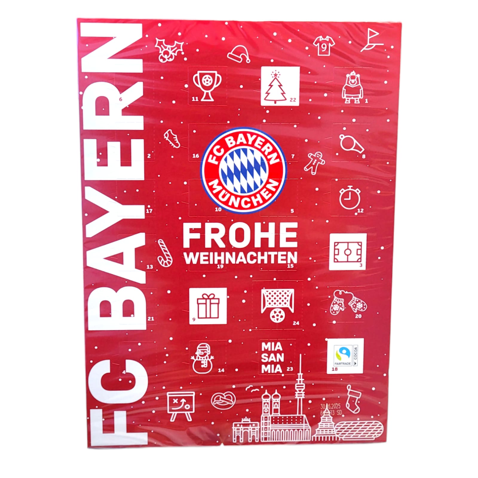 Adventskalender  FC Bayern München 120g Frohe Weihnachten MHD:30.6.25