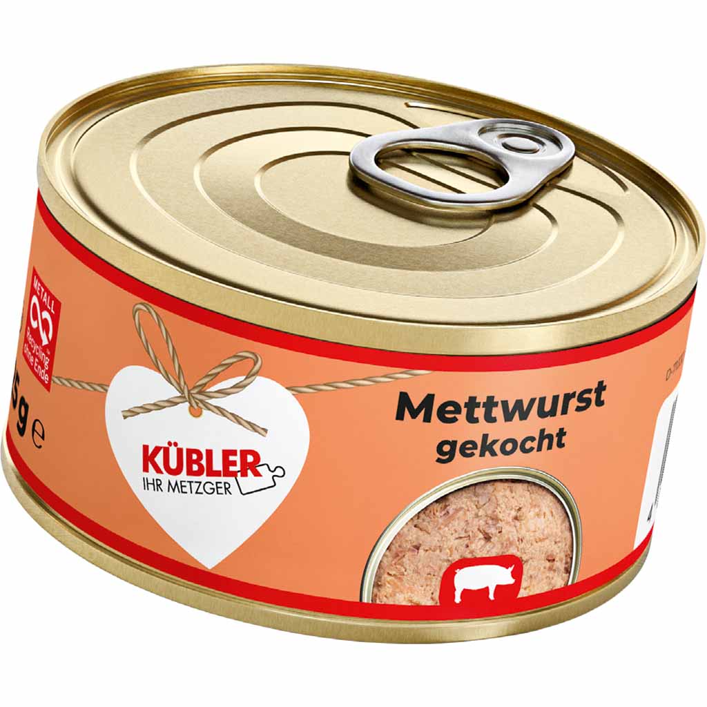 Küblers Mettwurst gekocht 125g  