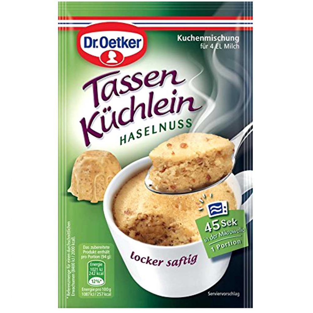12x Dr.Oetker Tassen Küchlein Haselnuss á 54g=648g MHD:6/19