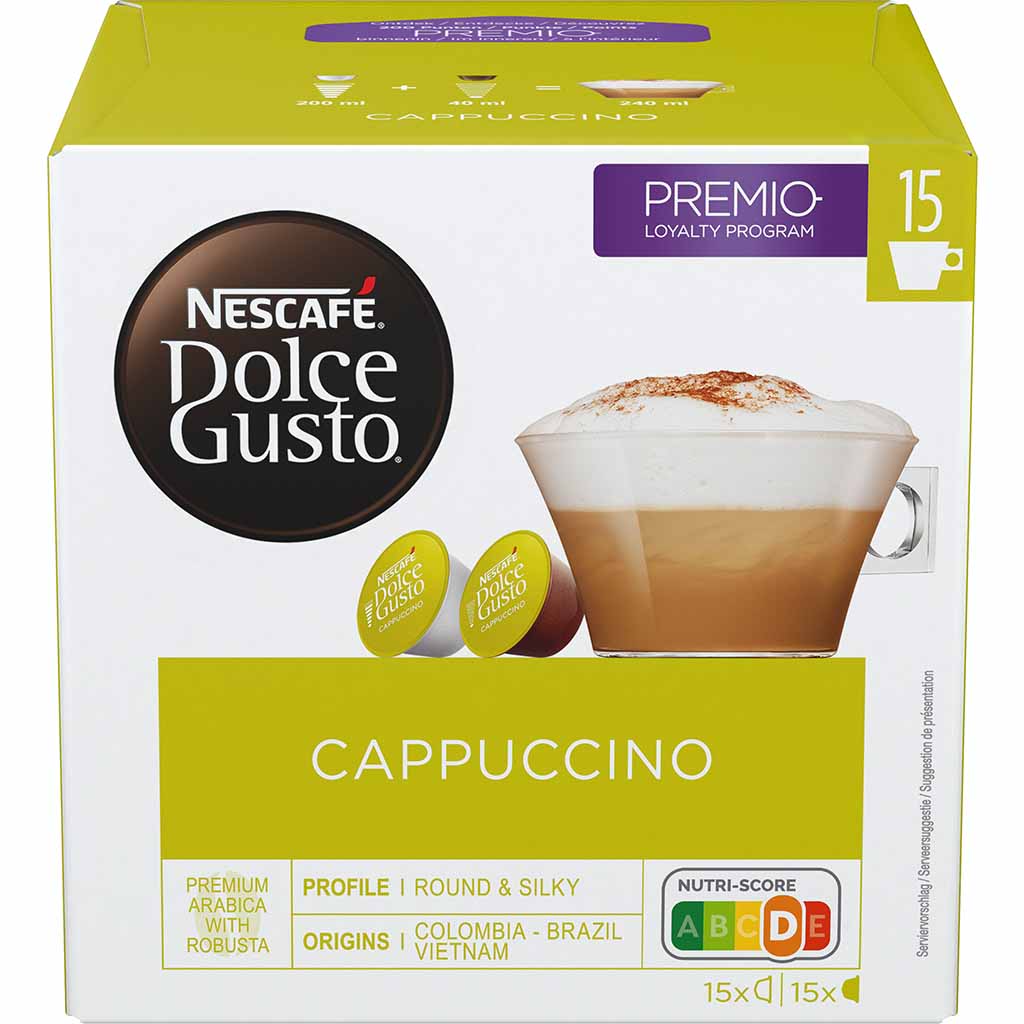 Nescafe Dolce Gusto Kapseln Cappuccino 15 Tassen 349,5g MHD:31.7.25