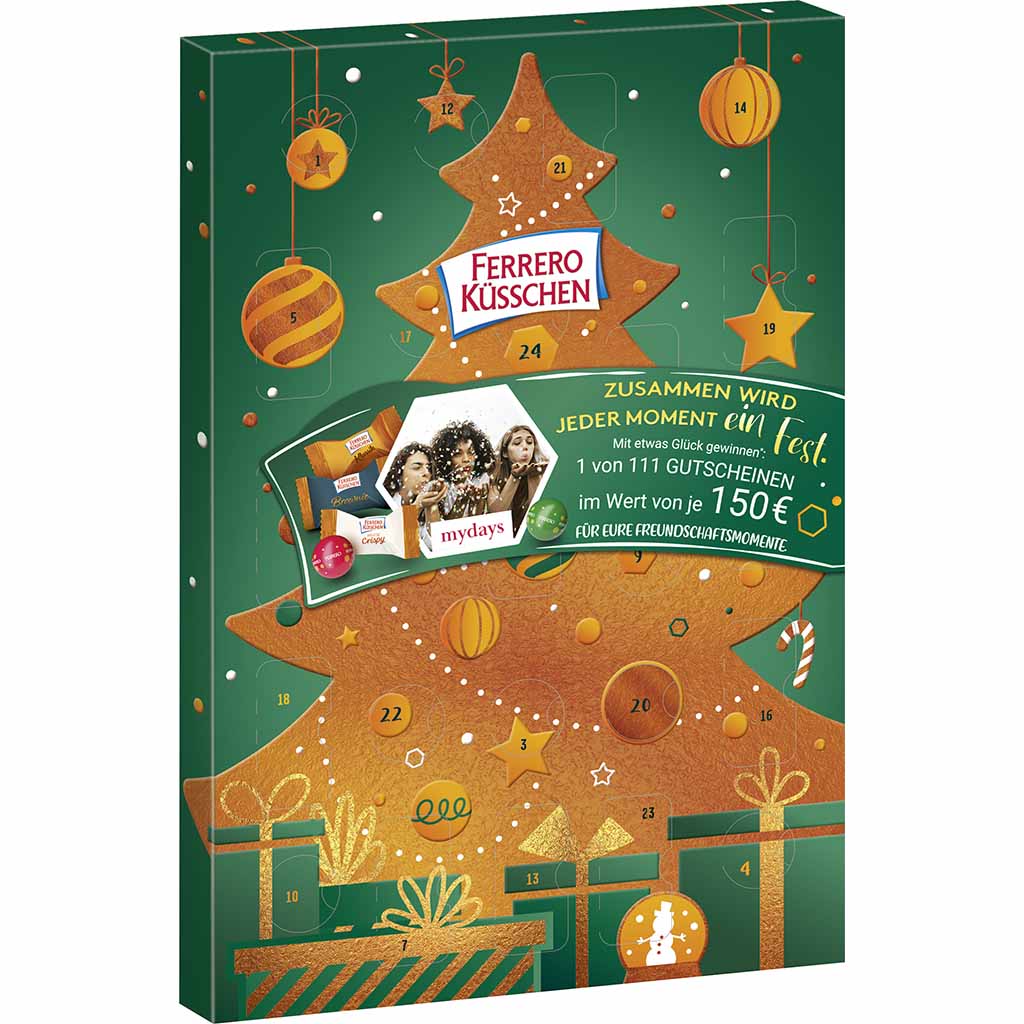 Ferrero Küsschen Adventskalender 206g MHD:20.4.25