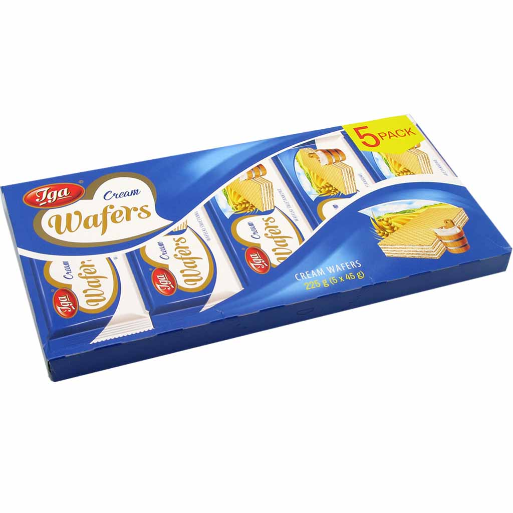 IGA Waffeln Sahnecreme 5er 225g MHD:27.3.25