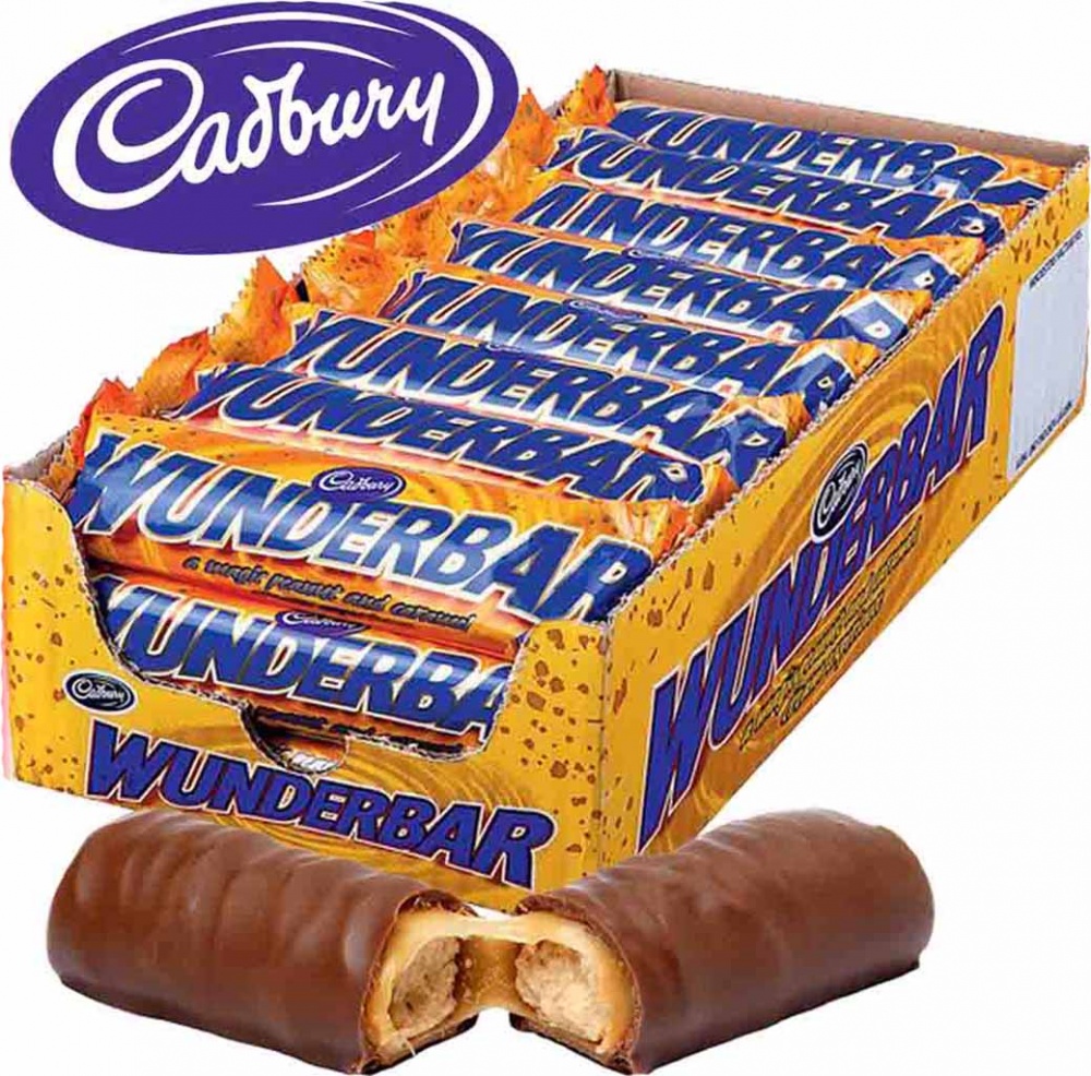 24x Cadbury Wunderbar Peanut-Butter Riegel á 49g=1176g MHD:21.2.25