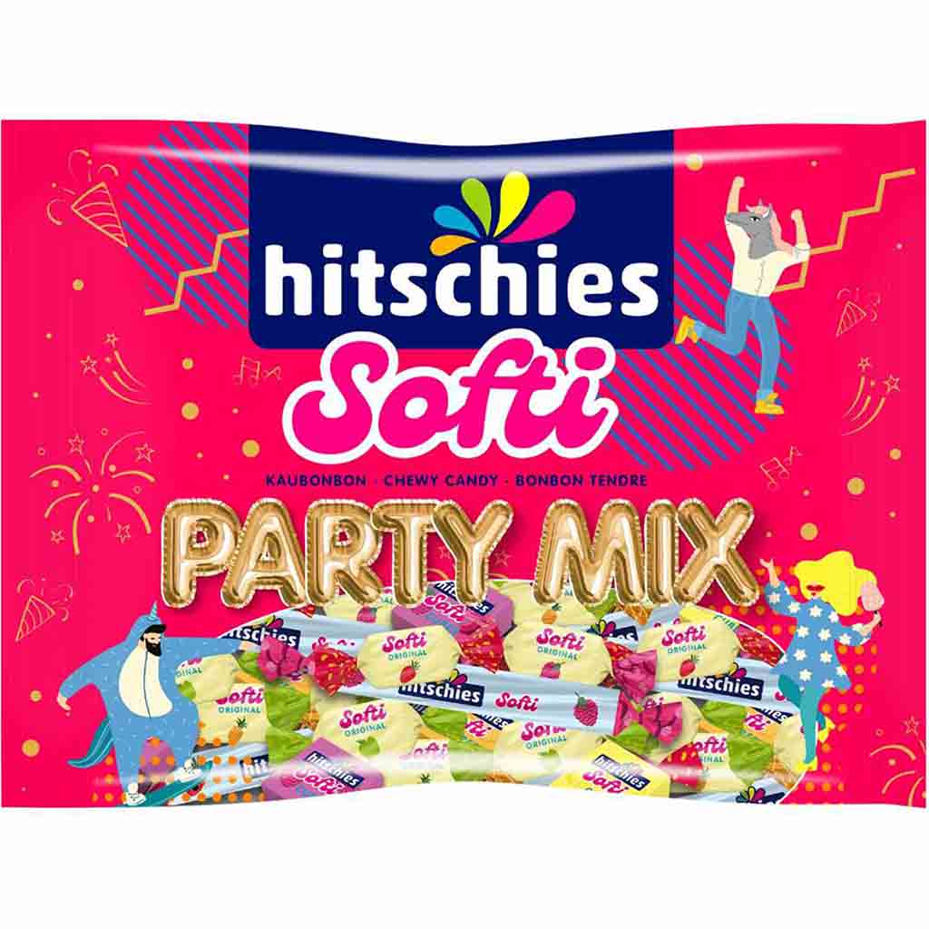 Hitschler Hitschies Softi Kaubonbon Party Mix 375g MHD:30.7.23