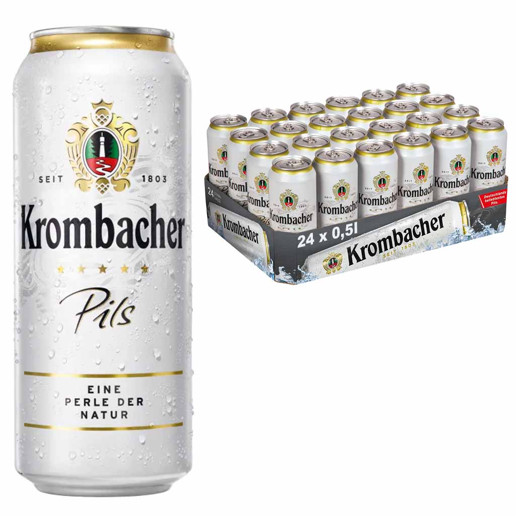 24x Krombacher Bier Dose 0,5L EAN 4008287050134 = 12L  EAN 4008287050158