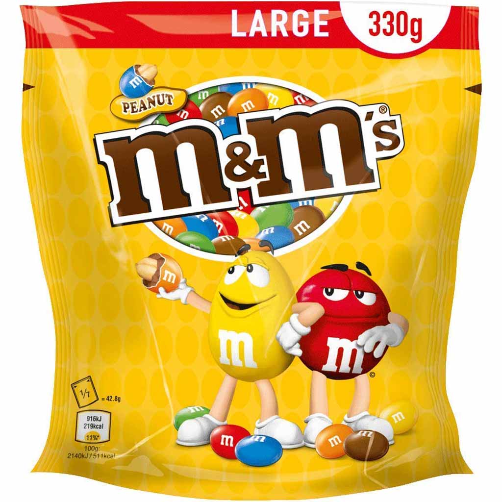 M&Ms Angebot Peanut 330g MHD:30.5.21