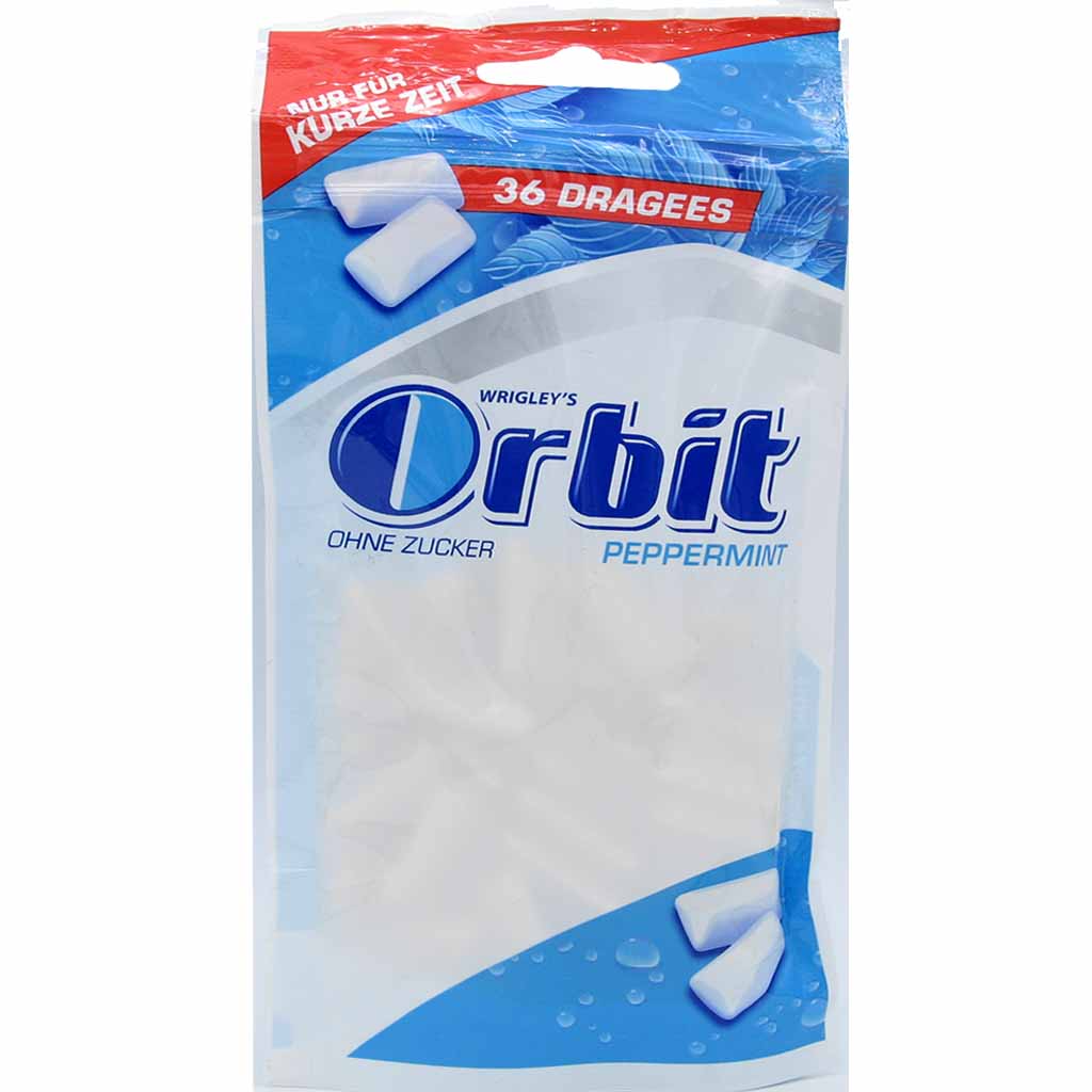 15x Wrigleys Orbit Peppermint á 36 Dragees=540 Kaugummi MHD:13.6.20
