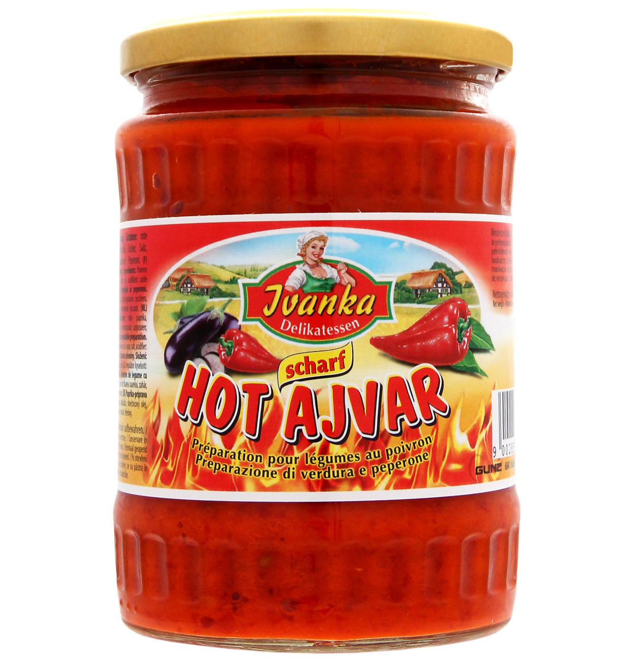 Ivanka Ajvar hot Paprika-Gemüsezubereitung 540g MHD:22.10.25