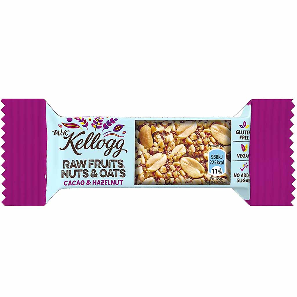 Kellogg Raw Fruits, Nuts & Oats Cacao & Hazelnut Nussriegel 810g