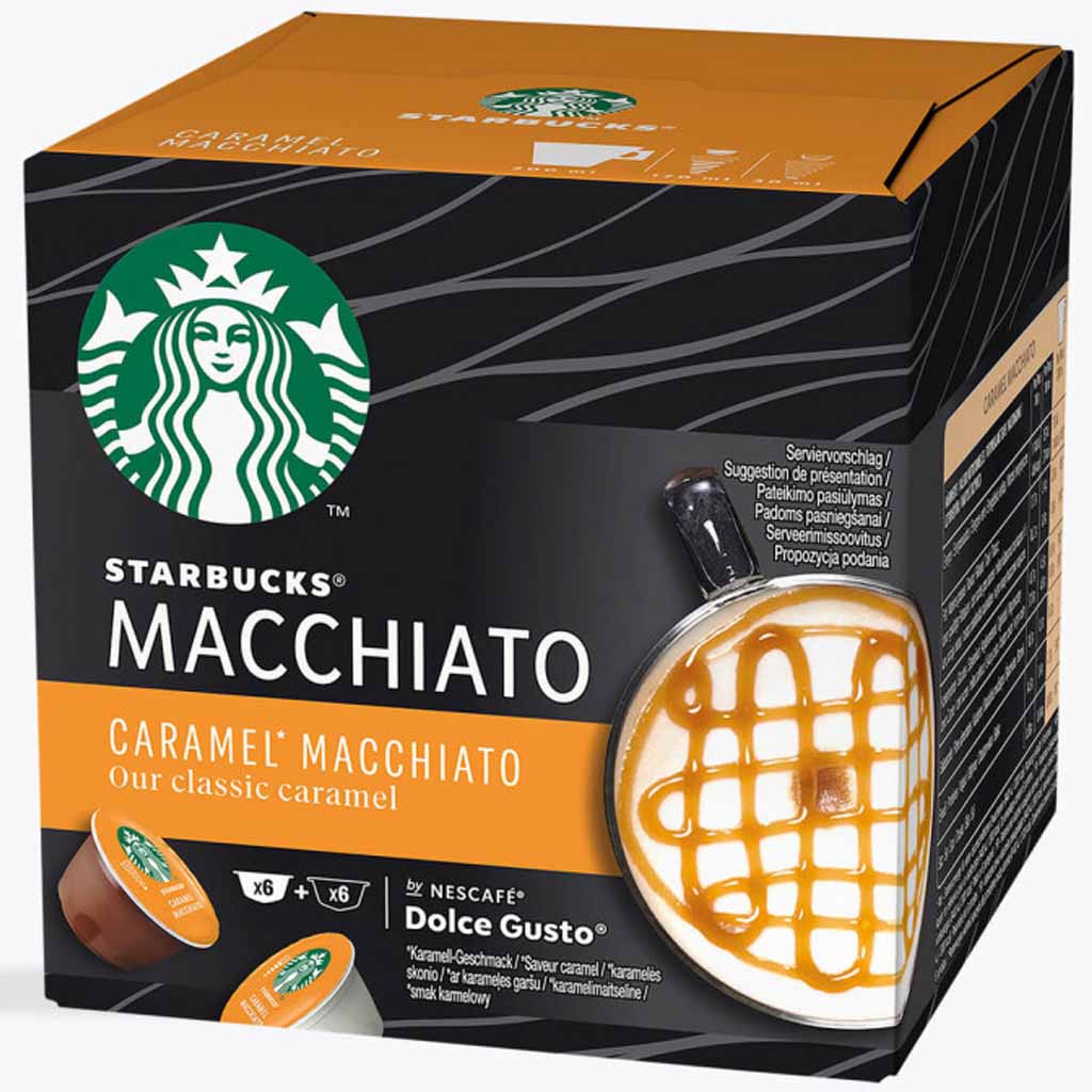 Starbucks Dolce Gusto Latte Macchiato Caramel 6 Tassen 128g MHD:31.3.24