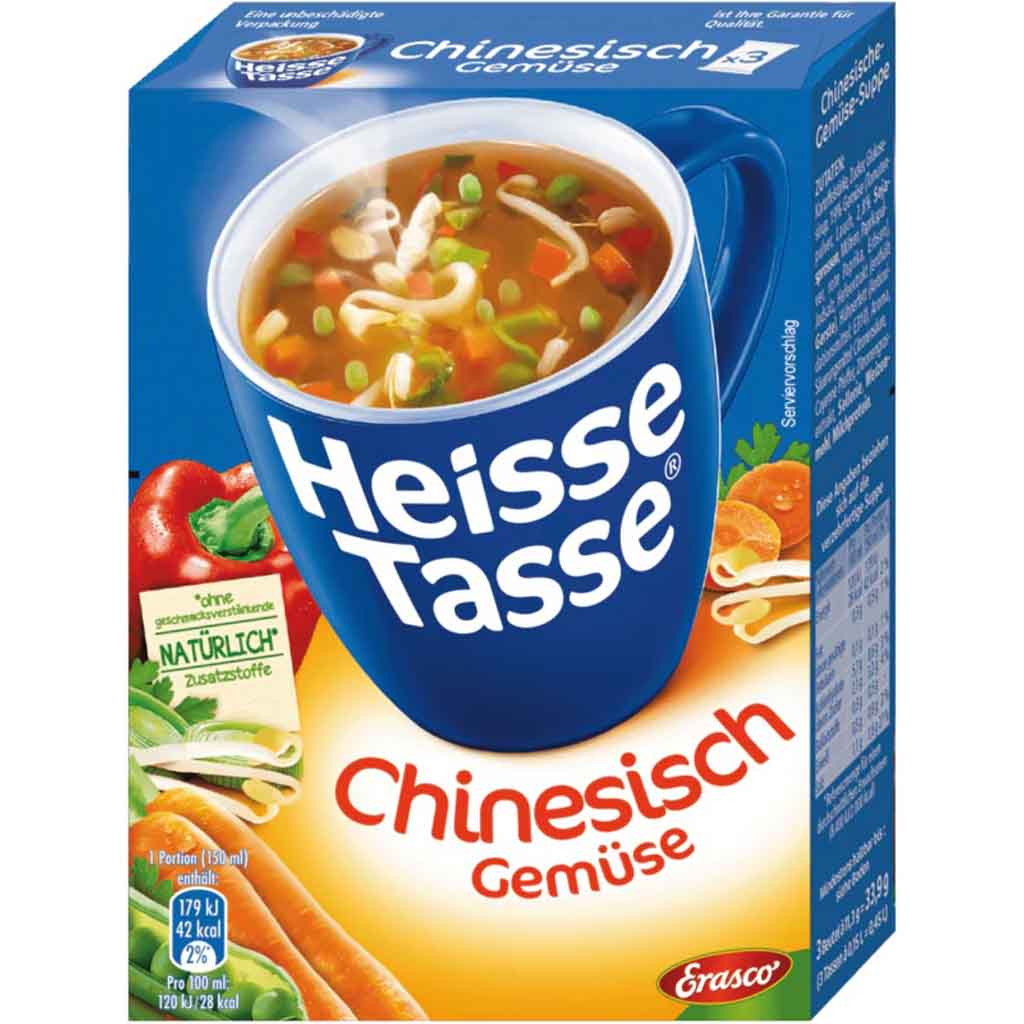 12x Erasco Heisse Tasse Chinesisch mit Gemüse á 33,9g=406,8g MHD:28.8.25