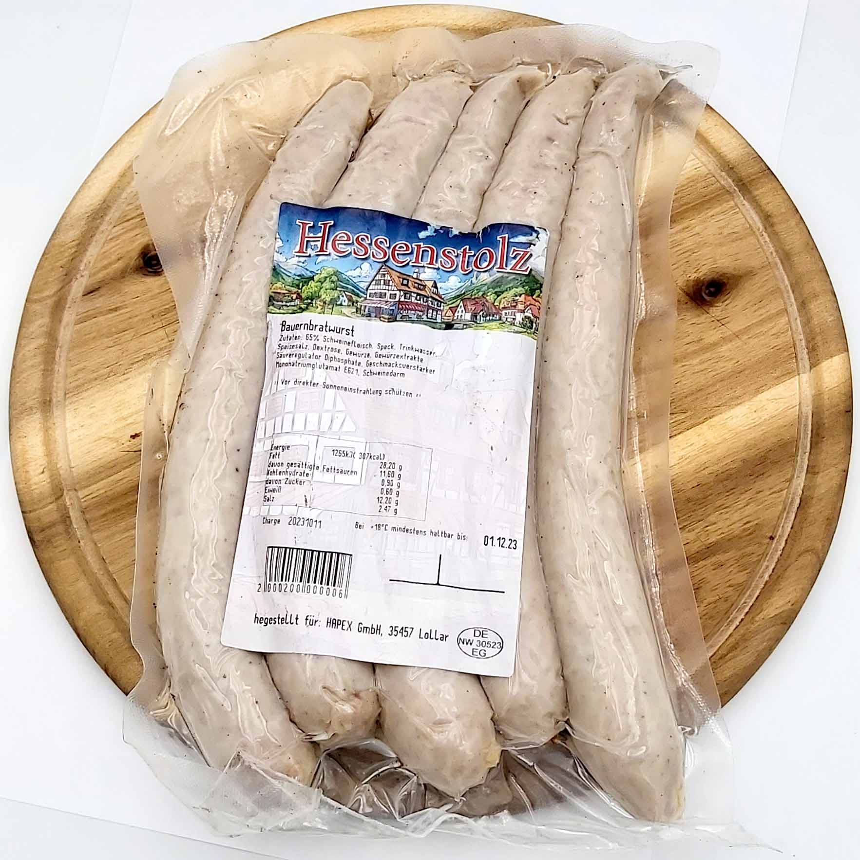 Hessenstolz Bauernbratwurst 5er 500g EAN 2000200000006