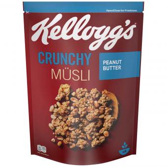 Kelloggs Crunchy Müsli Peanut Butter 400g MHD:12.1.22