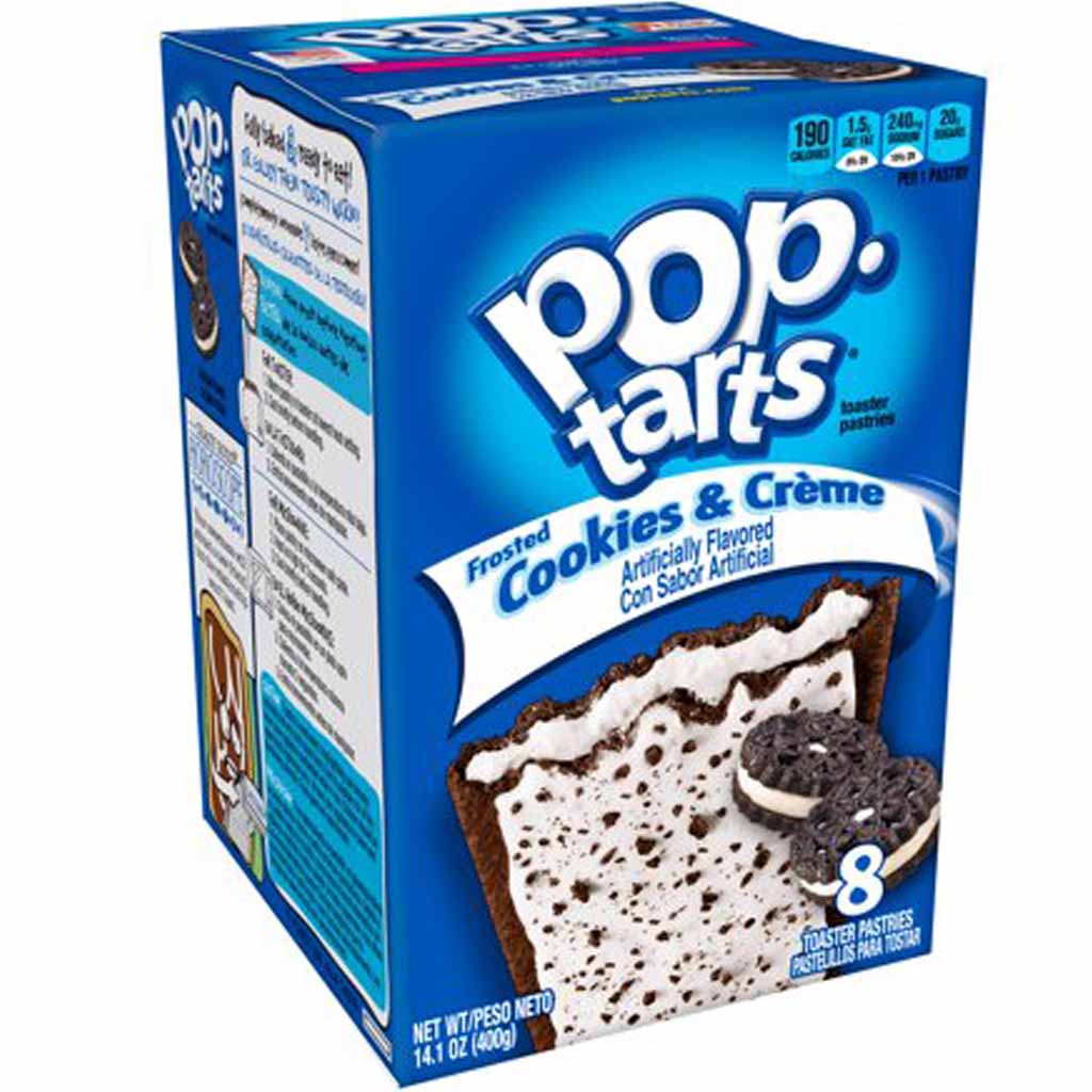 Kelloggs Pop-Tarts Frosted Cookies & Cream Kekse 384g 