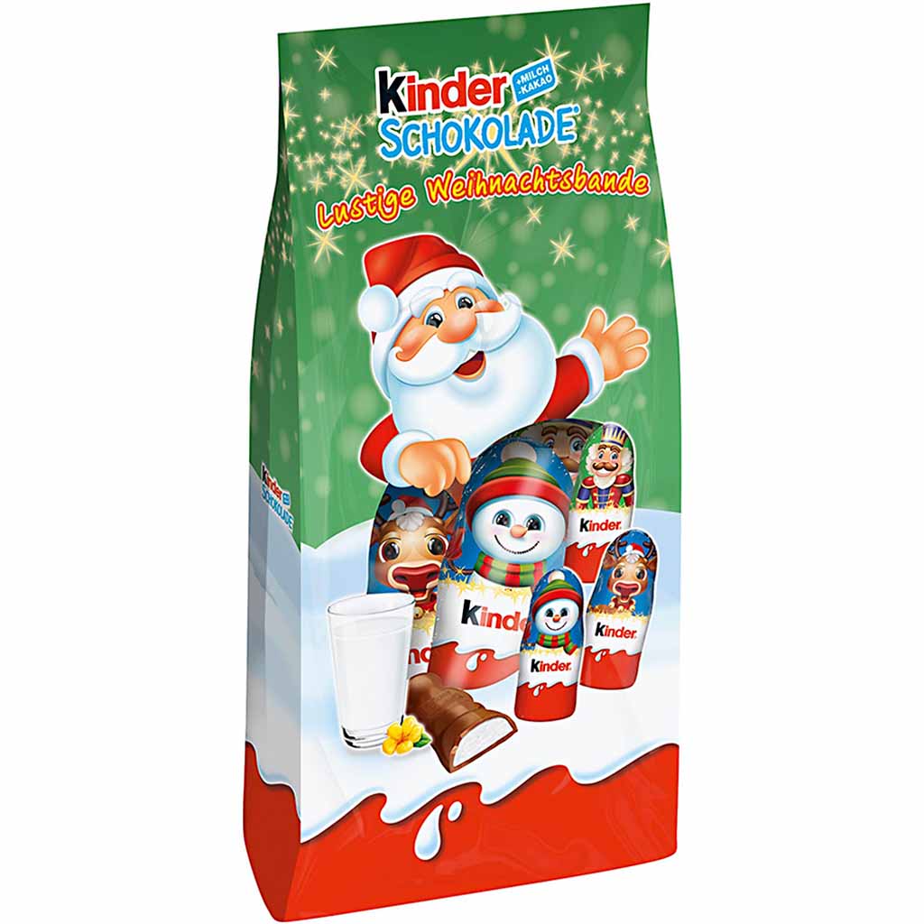 kinder Schokolade Lustige Weihnachtsbande 12er 102g MHD:20.4.23