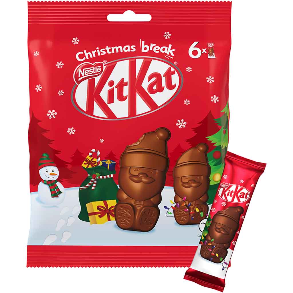 KitKat Christmas break Santa Weihnachtsmann 66g MHD:30.9.24