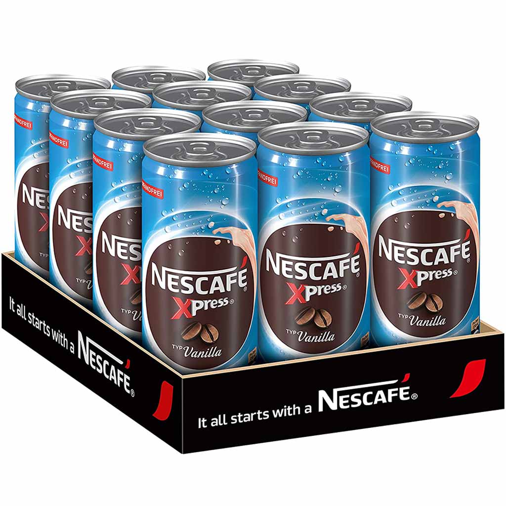 12x Nescafe Xpress Vanilla á 250ml=3l MHD:30.4.22