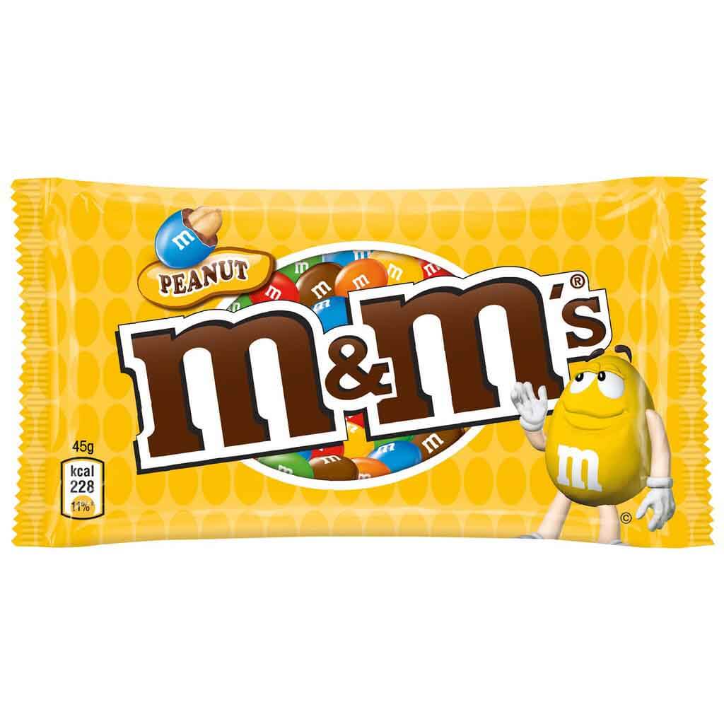 M&M Peanut 24 x 45g Beutel = 1080g