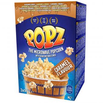 POPZ Mikrowellen-Popcorn Caramell 3er 270g MHD:30.3.26