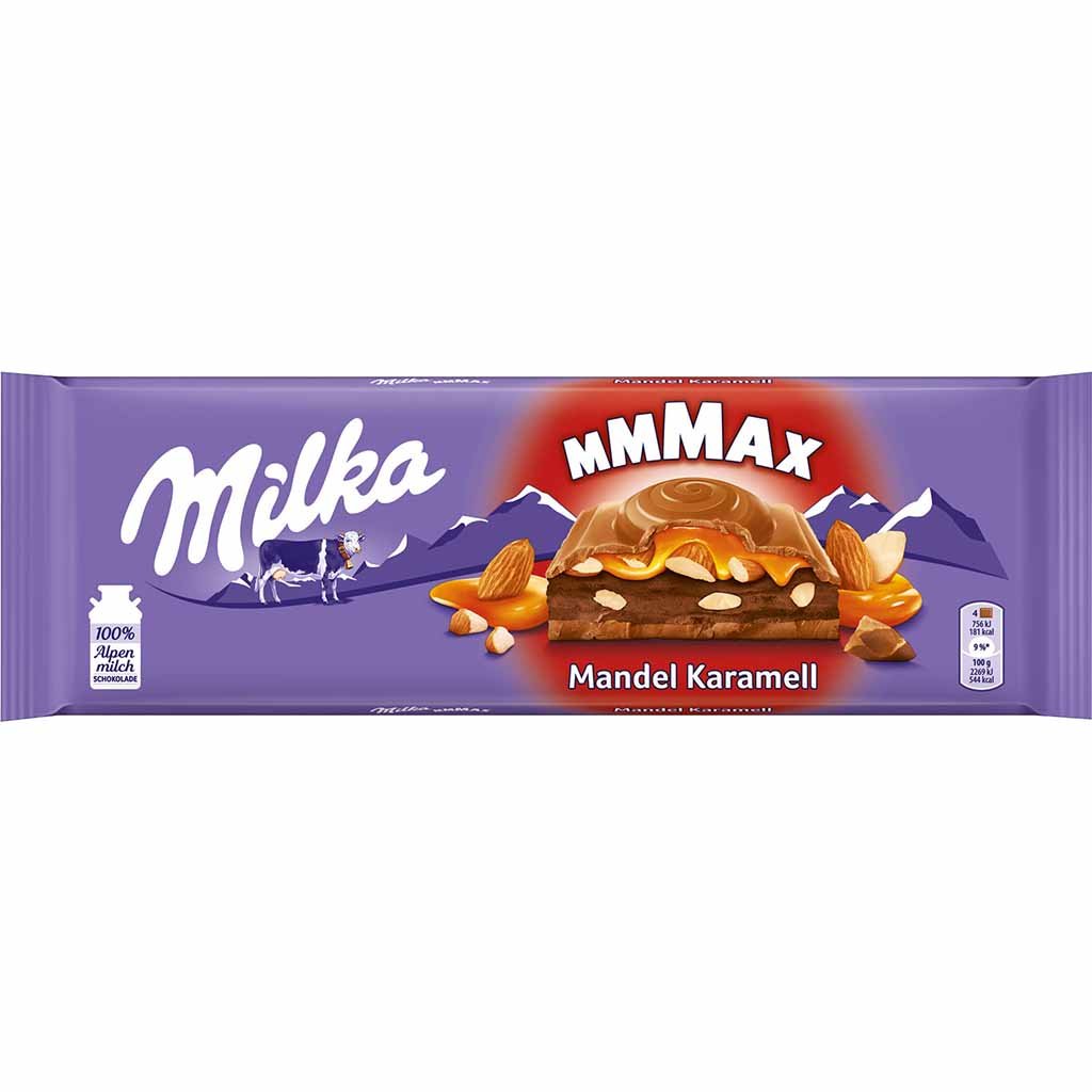 https://www.lebensmittel-sonderposten.de/media/image/1d/98/19/Milka_MMMAX_Mandel_Karamell_300g_front_96dpi.jpg