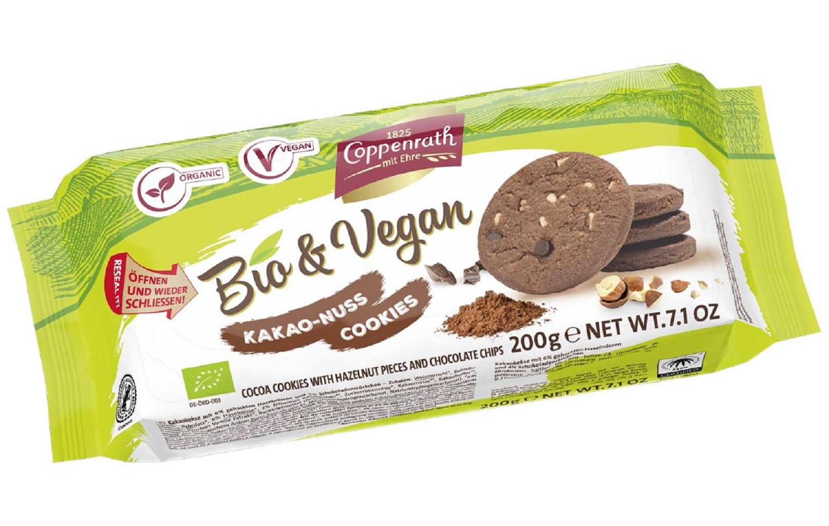 Coppenrath Bio & Vegan Kakao-Nuss Cookies 200g 