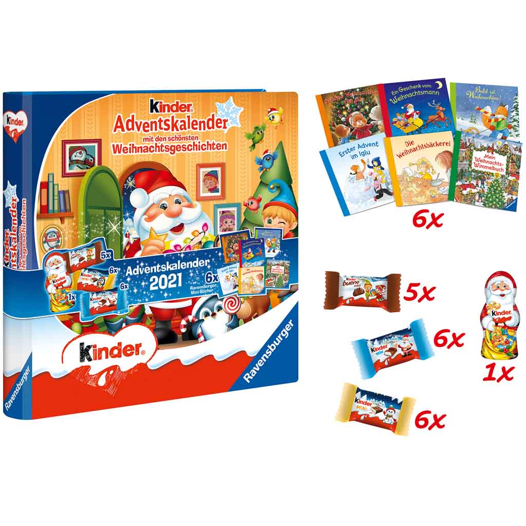Ferrero Kinder & Ravensburger Adventskalender 2021 Inhalt