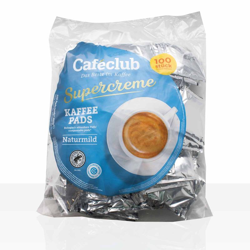 Kaffee Pads 100 Stück von Cafe Club Naturmild MHD:26.2.25