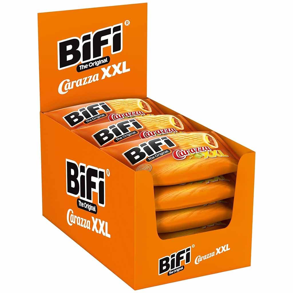 https://www.lebensmittel-sonderposten.de/media/image/d0/a3/79/Bifi_Carazza_XXL_16x75g_1200g_Display_front_.jpg