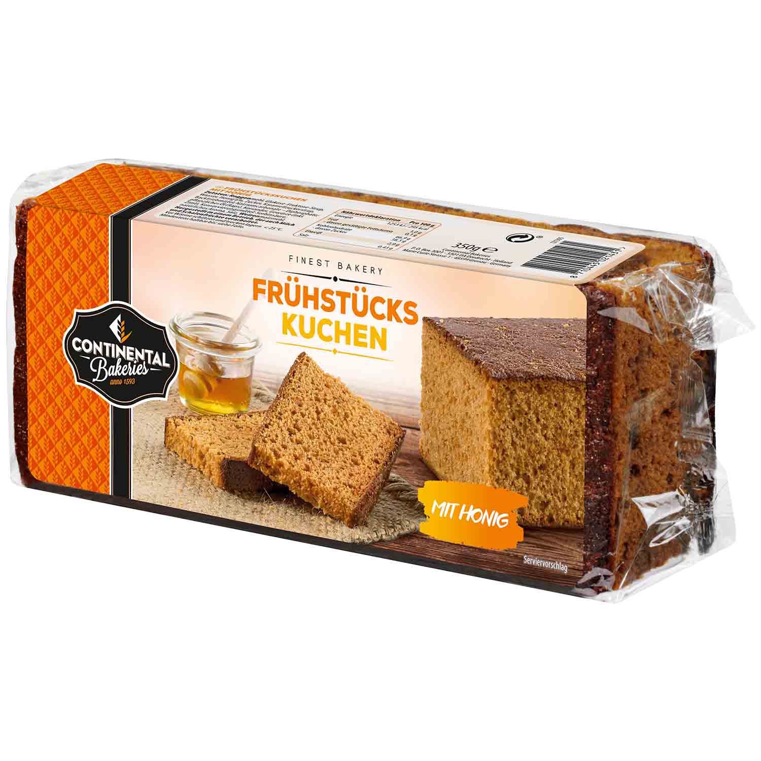 Continental Bakeries Frühstückskuchen mit Honig 350g MHD:27.12.24