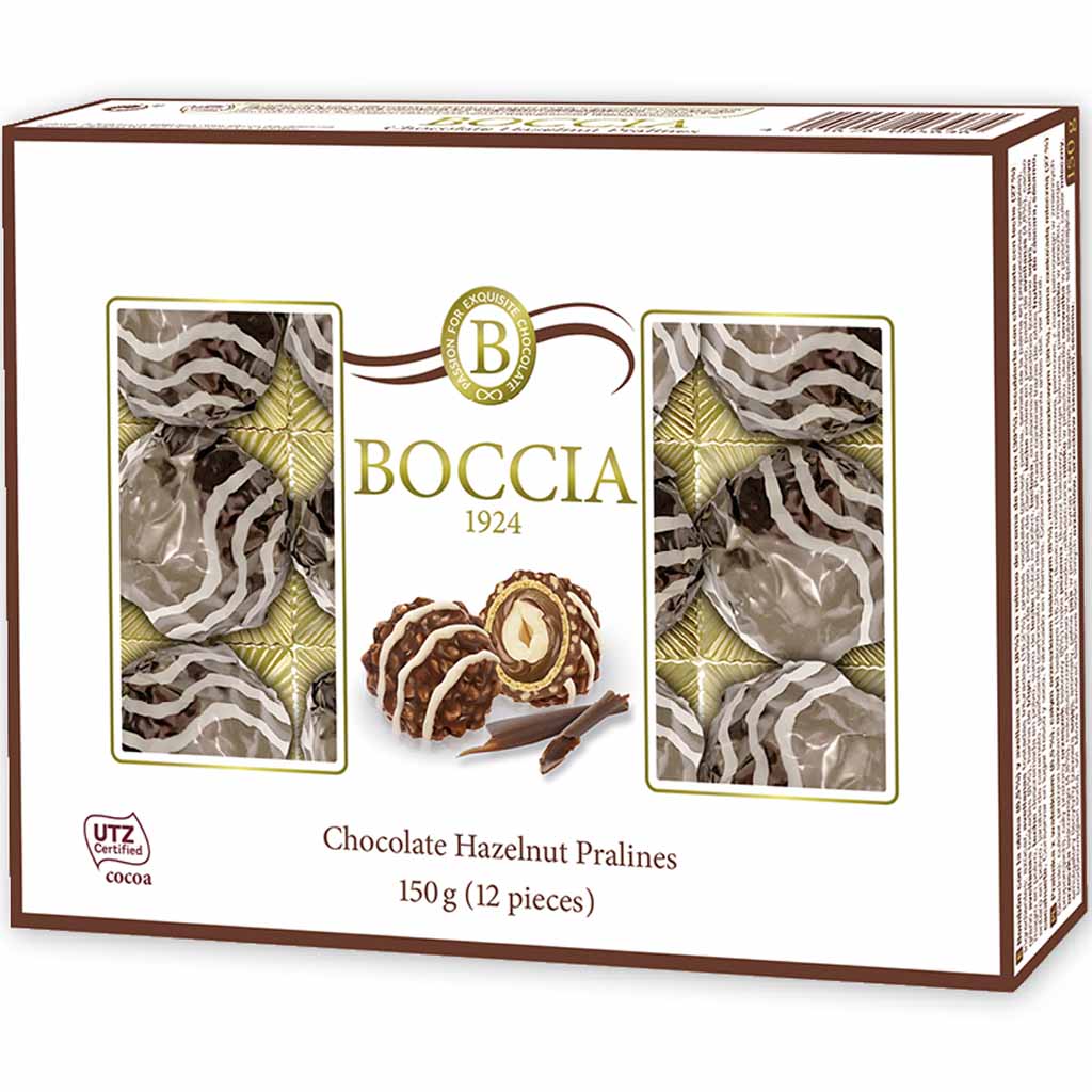 Boccia Schokoladen Haselnuss Pralinen 12er 150g MHD:1.9.21