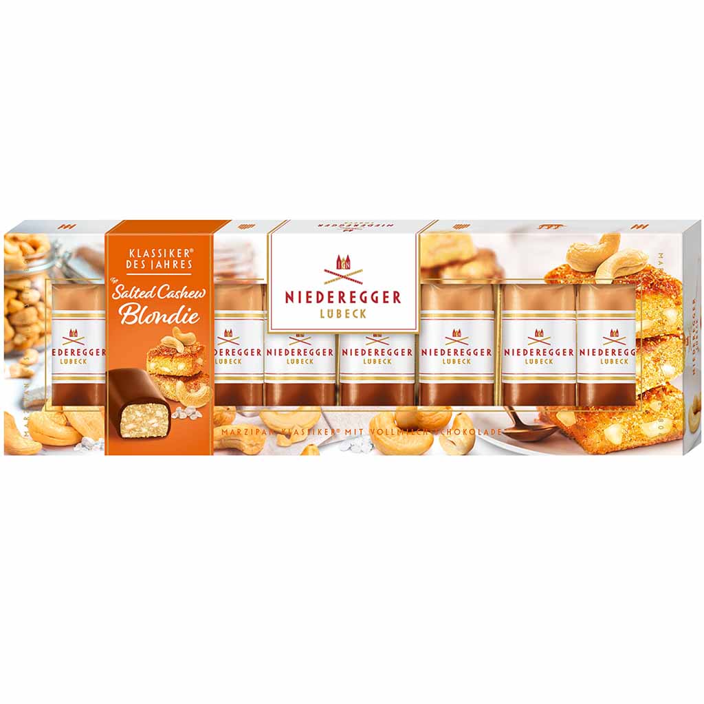 Niederegger Marzipan Klassiker des Jahres 2023 Salted Cashew Blondie 100g MHD:21.9.24