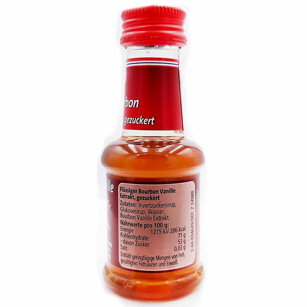 Dr. Oetker  flüssiger Bourbon Vanille Extrakt, gezuckert 35ml zutaten