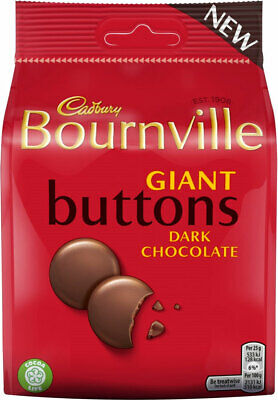 Cadbury Bournville Giant Buttons Dark Chocolate 110g MHD:18.6.20