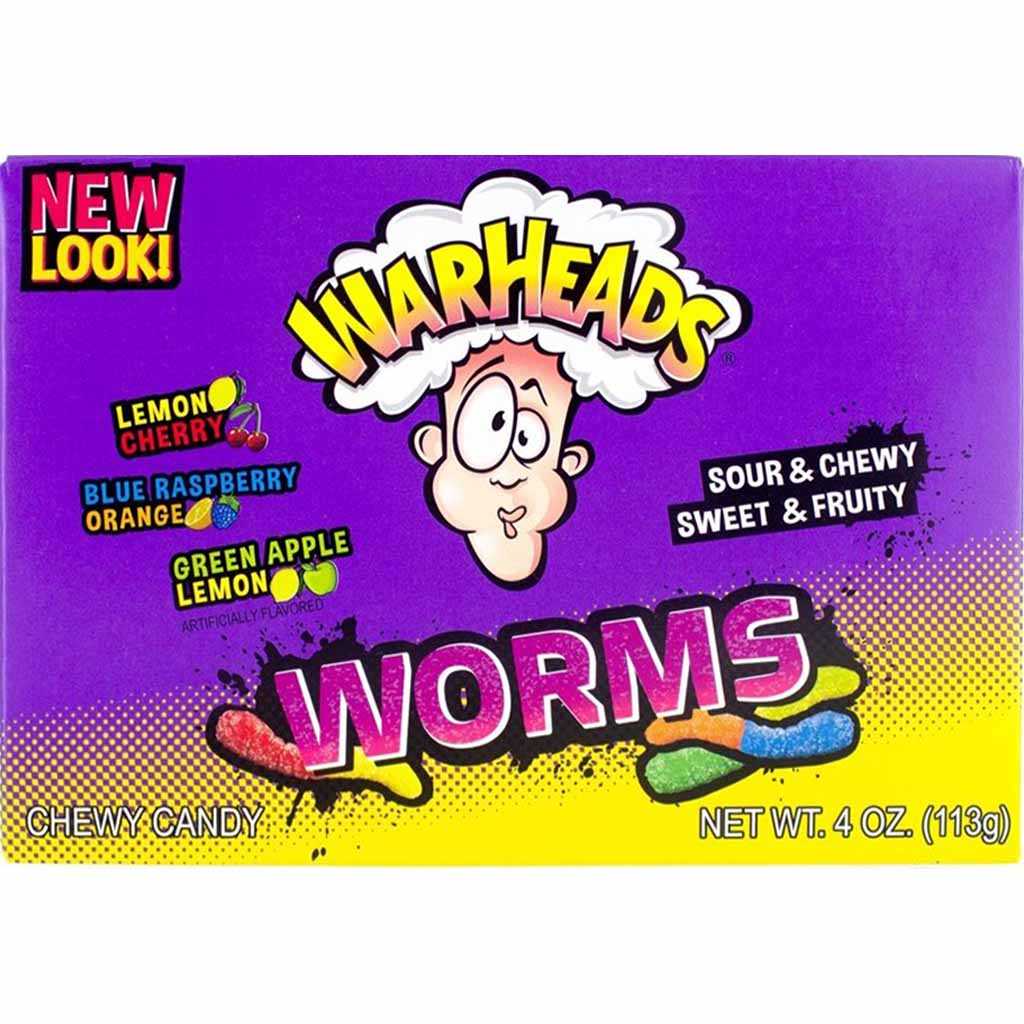 Warheads Sour Worms Fruchtgummi Würmer 113g MHD:25.1.22