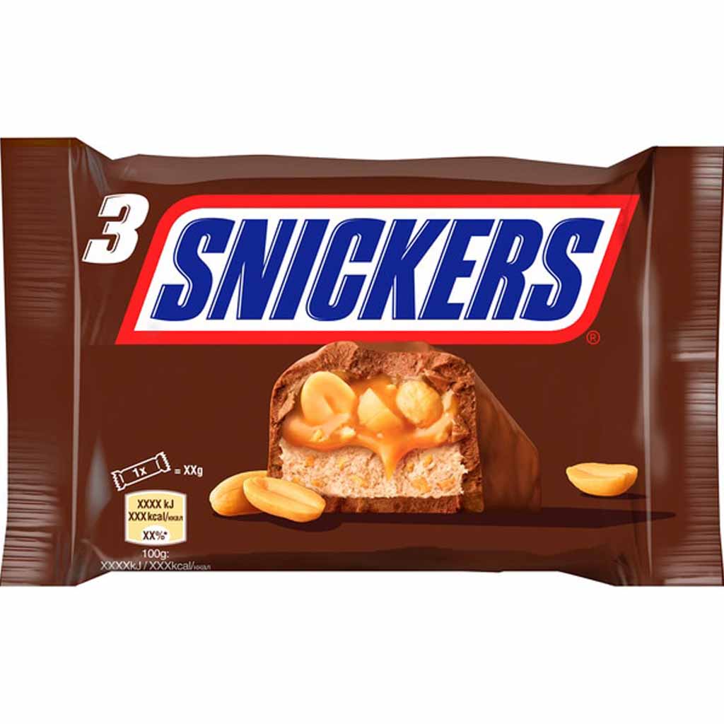 Snickers Schokoriegel 3x50g=150g MHD:19.1.25