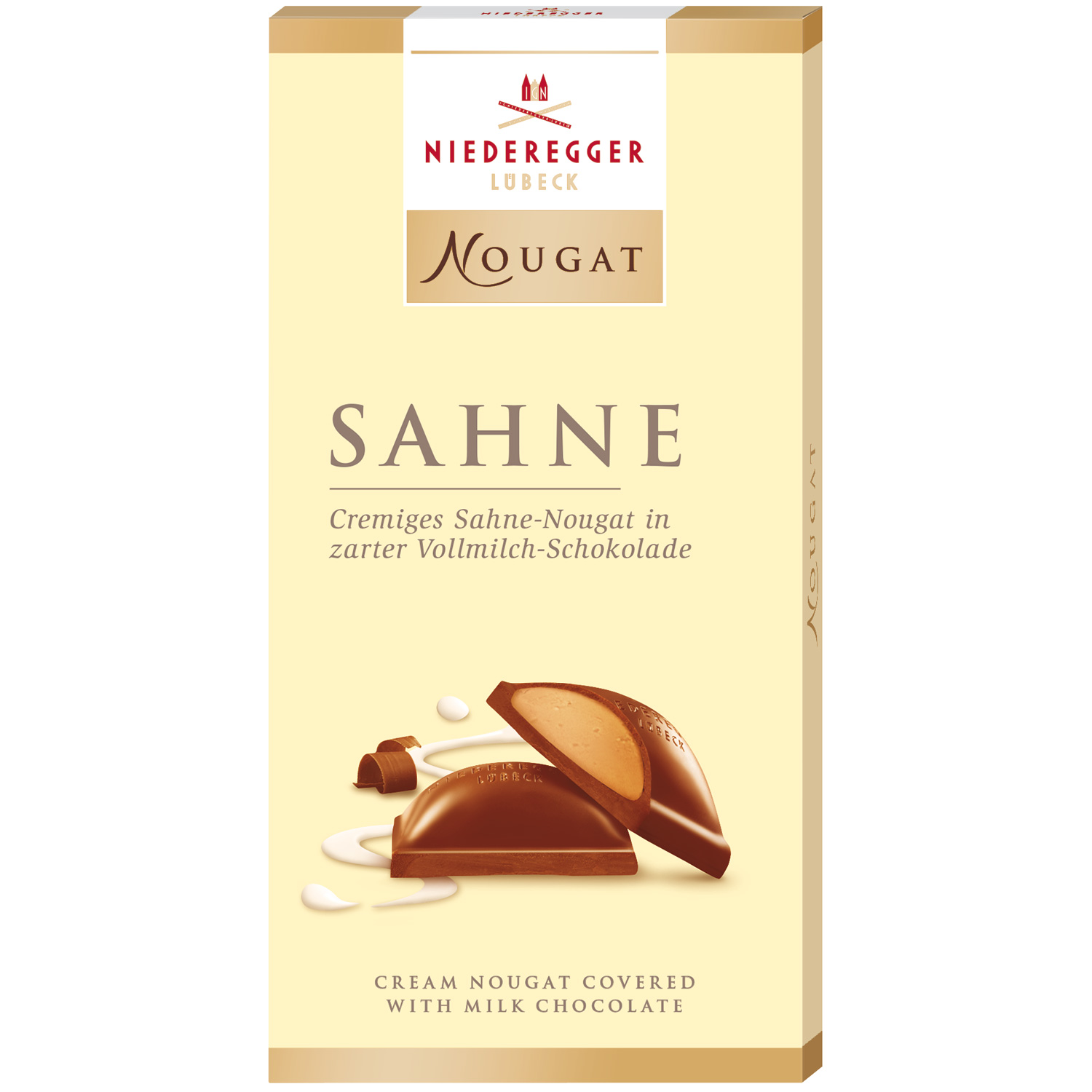 Niederegger Nougat Tafelschokolade Sahne 100g MHD:14.12.24
