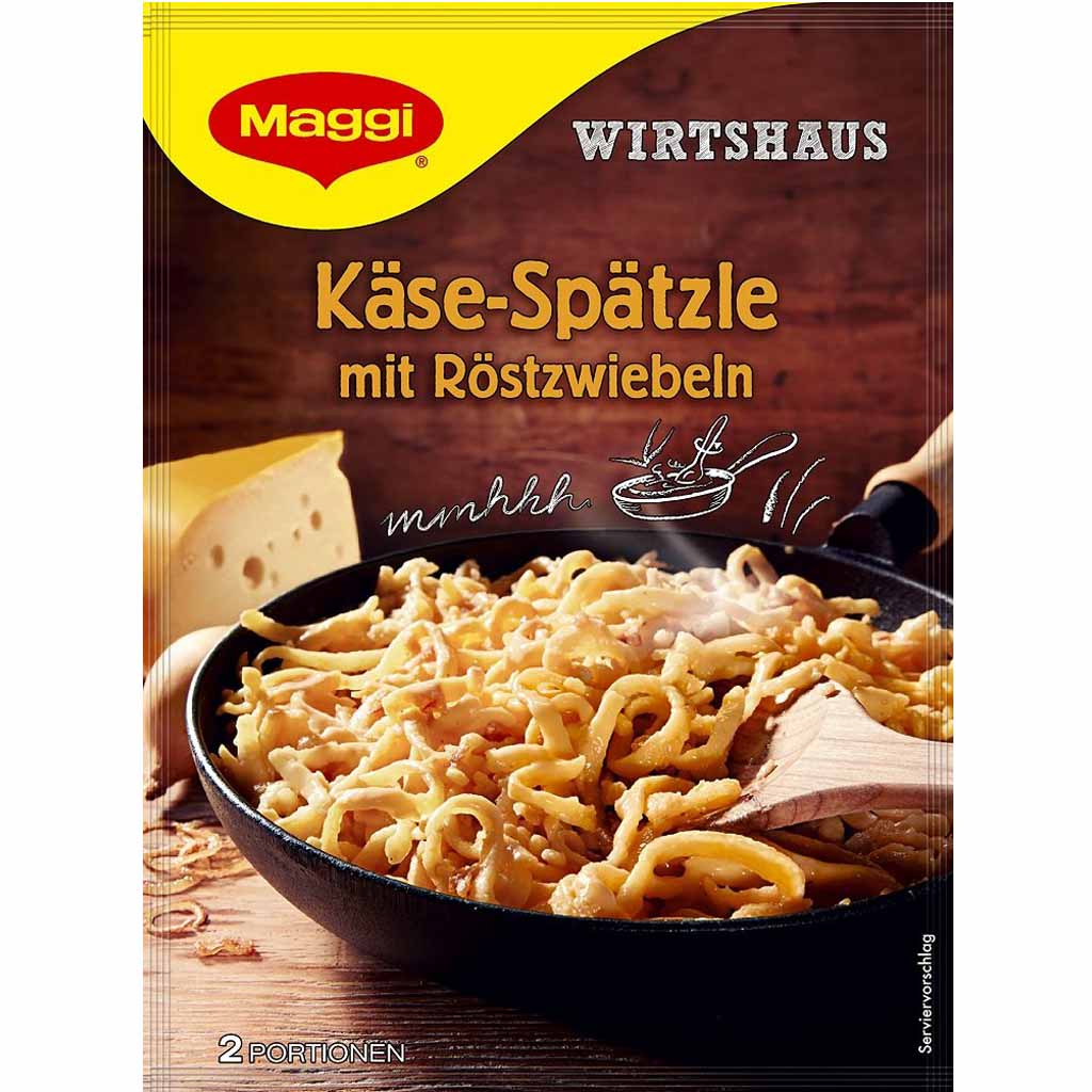 Maggi Wirtshaus Käse-Spätzle mit Röstzwiebeln 119g MHD:30.11.24