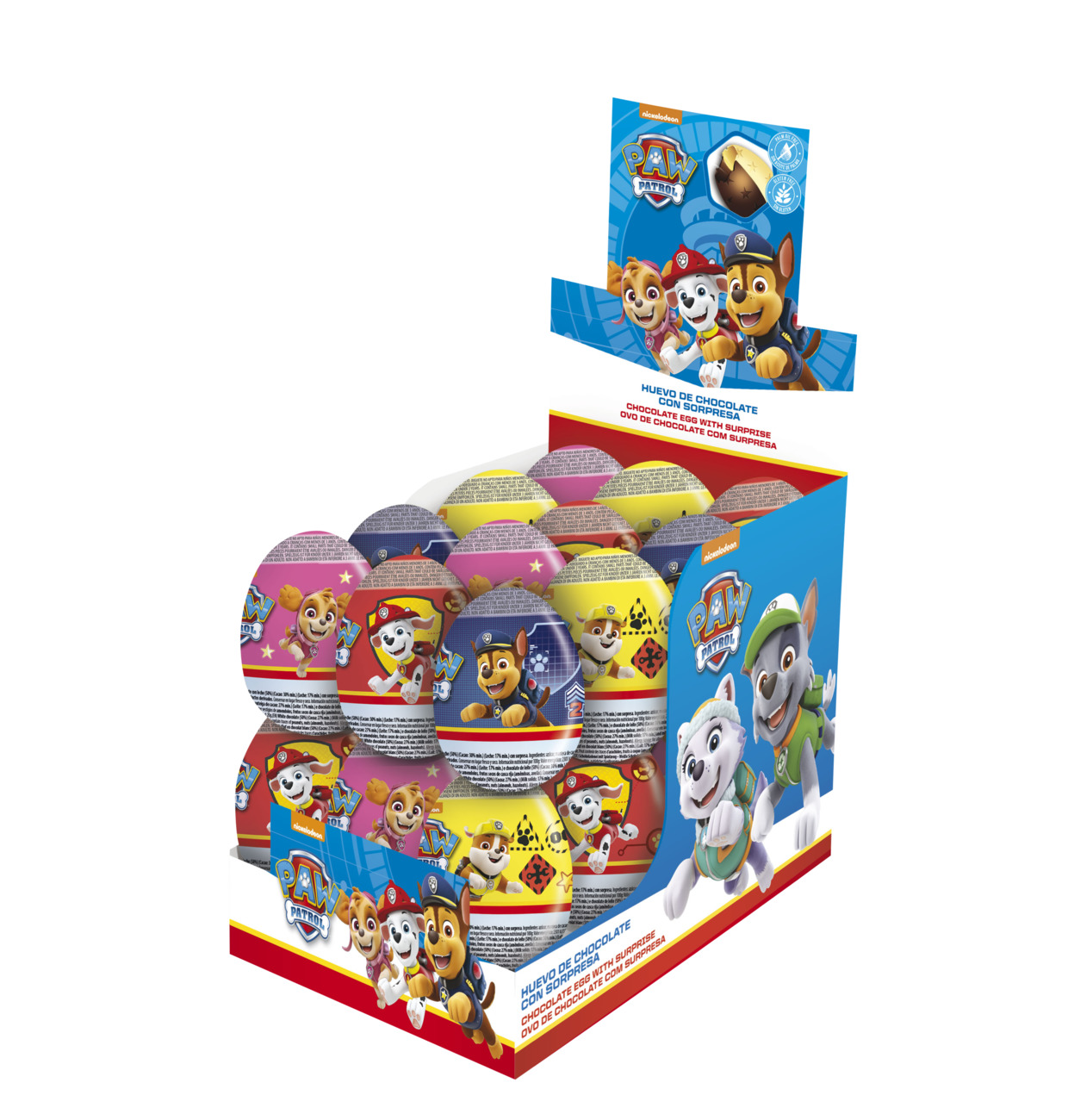 Paw Patrol Schoko-Überraschungsei 24 x20g Thekendisplay MHD:30.4.26