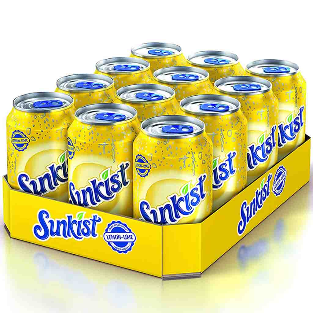 Sunkist Lemon Lime Erfrischungsgetränk DOSE 12x330ml=3,96L MHD:27.8.24