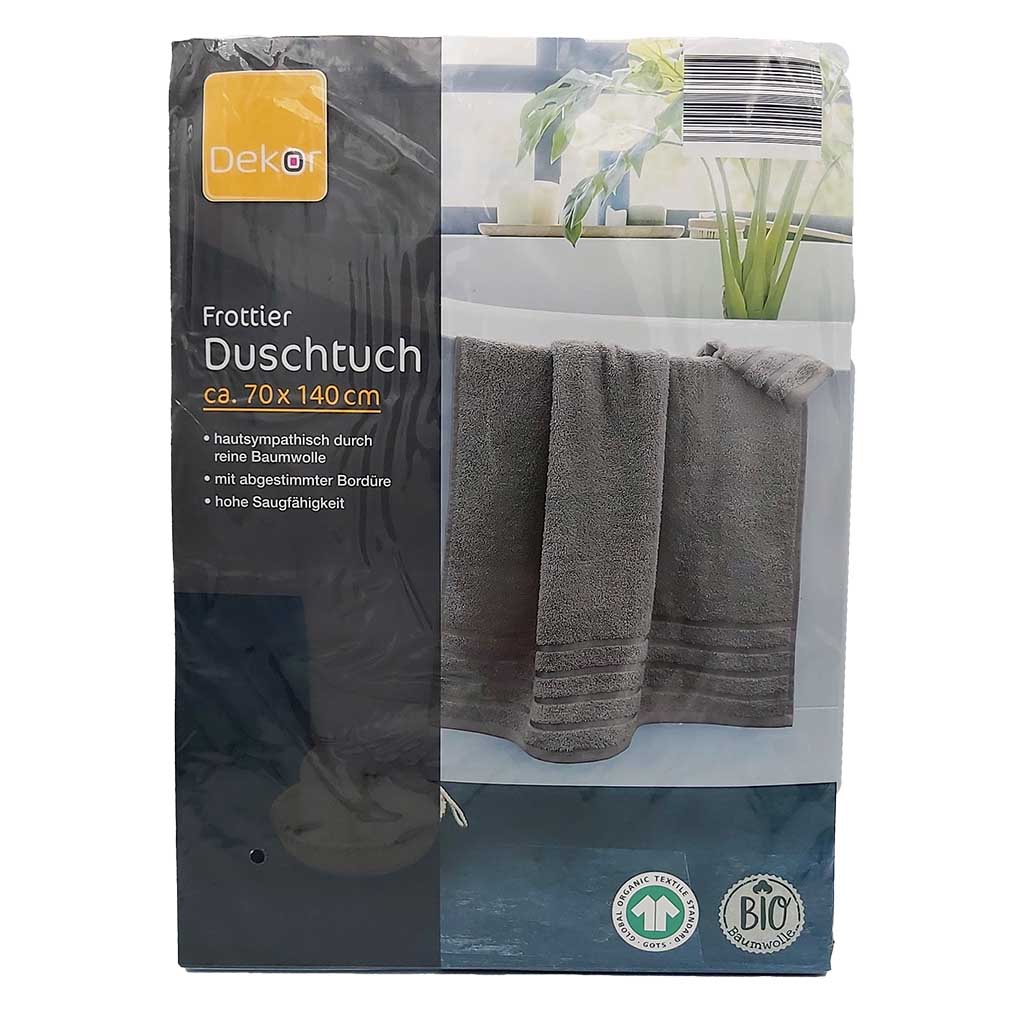 Frottier Duschtuch 70 x 140cm grau