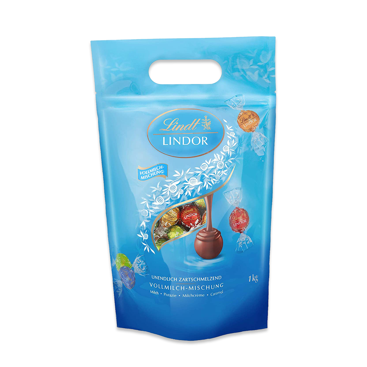 LINDOR Pralinen Kugel Beutel Vollmilch Mischung 1000g MHD:30.12.24
